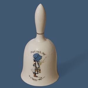 Collectible Bell - Vintage Holly Hobbie Porcelain 5 Inch  Bell